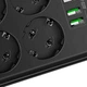 Мережевий фільтр LDNIO SE6403 6x220V+4хUSB 3.4А 2М електричний подовжувач швидка зарядка для пристроїв Чорний - изображение 4