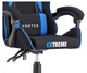 Ігрове крісло обшите тканиною для геймерів та роботи EXTREME VR чорний з синім комп‘ютерне крісло - изображение 4