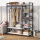 Дизайнерская Напольная вешалка в стиле Loft Design 180x40x180h Черный/Дерево ATL359 - изображение 1