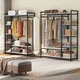 Дизайнерская Напольная вешалка в стиле Loft Design 180x40x180h Черный/Дерево ATL359 - изображение 2