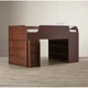 Двухъярусная кровать-чердак с полками и комодом Baby House Little Room вишня (В114:Ш195 :Г111см) K-00014 - зображення 2