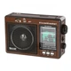 Радіоприймач FM Golon RX-9966 USB/SD з ручкою brown - зображення 2