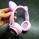Беспроводные Bluetooth наушники кошачьи ушки Навушники Hoco W27 Cat ear headphones с микрофоном розовые - изображение 2