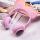 Беспроводные Bluetooth наушники кошачьи ушки Навушники Hoco W27 Cat ear headphones с микрофоном розовые - изображение 3