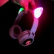 Беспроводные Bluetooth наушники кошачьи ушки Навушники Hoco W27 Cat ear headphones с микрофоном серо-розовые - изображение 3