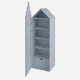 Шафа дитячий Амстердам Little Baby Room House блакитний (В200:Ш60:Г50) GLB-7179-11 - зображення 1