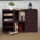 Напольная стильная полка стеллаж куб для книг и игрушек с перегородкой Little Room Baby House темный орех (PKWF-03) - изображение 5