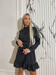 Женское платье в горошек Le'Katrin 447-1S Черный - изображение 1