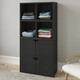 Стильна двохдверна полку-куб Baby House Little Room чорна (В31:Ш66:Г28см) P-00024 - зображення 4