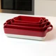 Форма для запікання прямокутна MBM HOME KP-44 L WHITE/RED, біло-червона - зображення 6