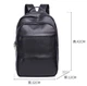 Мужской рюкзак для ноутбука Tiding Bag из натуральной черной кожи с двумя отделениями - изображение 2