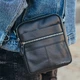 Сумка-барсетка мужская через плечо кожаная черная Tiding Bag BON6165 - изображение 4