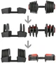 Zestaw regulowanych sztangielek HMS PRO SET SGR40 2 w 1 43.5 kg (5907695553581) - obraz 8