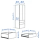 Гардероб IKEA ЗМОСТАД/ОПХУС, білий з рамою, з 2 ящиками, 60x42x181 см, 594.262.99 - зображення 7
