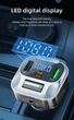 Автомобільний FM модулятор Hoco E75 30Wmax (QC3.0 + 2 USB + TypeC + BT5.0) Grey (34594) - зображення 5