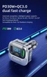 Автомобільний FM модулятор Hoco E75 30Wmax (QC3.0 + 2 USB + TypeC + BT5.0) Grey (34594) - зображення 6