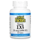 Витамин Д3 Natural Factors "Vitamin D3" холекальциферол для здоровья костей, 25 мкг / 1000 ME (90 таблеток) - изображение 1