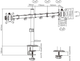 Uchwyt podwójny monitora 17-32" Gembird MA-D2-01 - obraz 2