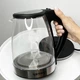 Електричний скляний чайник Rainberg RB-2250 з LED підсвічуванням 2200 Вт 1.8л, хороший електро чайник - зображення 10