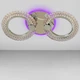 Светодиодная люстра с цветной светодиодной подсветкой 28W+10W хромовая 3000К-6000К Svet SC-2100/2C CR PK/BU/PL - изображение 2