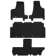 Коврики в салон Kinetic для Dodge Grand Caravan '08-20 3 ряда EVA-полимерные черные (комплект) - изображение 2