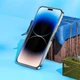 Защитное стекло для iPhone&nbsp;15 Pro 6.1" с бортикам HOCO 9D large arc dustproof glass - изображение 4