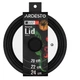Кришка універсальна для каструлі та сковорідки Ardesto Black Mars Smart 20/22/24см скло силікон (AR2024UL) - зображення 1