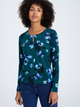 Bluzka damska w kwiaty Greenpoint TOP718W22FLW04 36 Niebieska (5903245334815) - obraz 1