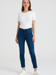 Jeansy damskie Slim Fit Greenpoint SPJ451W2235J00 34 Niebieskie (5903245333696) - obraz 3