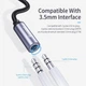 Адаптер переходник Essager Type-C-3.5мм Aux для наушников Jack AUX Headphone Adapter Cable DAC чип Black (YM1445) - изображение 3