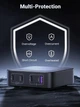 Зарядное устройство настольное Ugreen Nexode 100W GaN 1xUSB-A+3xUSB-C Power Delivery Grey (YM1577) - изображение 7