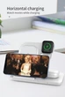 Бездротова зарядна док-станція 15W 3 в 1 для iPhone, Apple Watch, AirPods Pro, Samsung та пристроїв з функцією бездротового заряджання Qi White - зображення 5