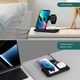 Бездротова зарядна док-станція 15W 3 в 1 для iPhone, Apple Watch, AirPods Pro, Samsung та пристроїв з функцією бездротового заряджання Qi White - зображення 9
