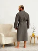 Вафельный халат мужской COSY кимоно без воротника L темно-серый 821N-2 - изображение 2