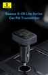 FM-трансмітер, автомобільний зарядний пристрій 35w Baseus Car Wireless MP3 Bluetooth USB type c PD, швидка зарядка - изображение 3