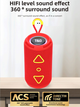 Портативная Bluetooth колонка TG656 FM-радио/USB/TF с ремешком 8W Red - изображение 2