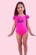 Купальник детский сдельный с надписью Barbie 134-140 розовый - изображение 2