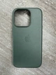 Чехол противоударный кожаный OEMG Guard Shockproof Leather Case with MagSafe для Apple iPhone 15 Pro Max (6.7") Evergreen - изображение 3