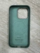 Чехол противоударный кожаный OEMG Guard Shockproof Leather Case with MagSafe для Apple iPhone 15 Pro Max (6.7") Evergreen - изображение 4
