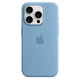 Чехол силиконовый OEM Silicone Case with MagSafe для Apple iPhone 15 Pro Winter Blue + Подарок защитное стекло Pixel для Apple iPhone - изображение 7