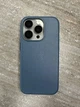 Чехол противоударный кожаный OEMG Guard Shockproof Leather Case with MagSafe для Apple iPhone 15 Pro Max (6.7") Pacific Blue - изображение 1