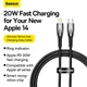 Кабель Baseus Type-C to Lightning Glimmer Series Fast Charging Data Cable 1м 20W CADH000001 black - изображение 6