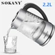 Электрочайник Sokany SK-1027 чайник бесшумный стеклянный с подсветкой 2,2 л 2000 Вт - изображение 2