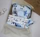 Набор пеленок для новорожденных a.l.babybox Панда индеец Голубой - изображение 1