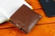 Шкіряне чоловіче портмоне 11,5х9,5х2,5 ST Leather В103 з секціями під карти Коричневий - зображення 8