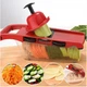 Мультислайсер Овощерезка для овощей и фруктов Slicer 6 in 1 Красный c контейнером (SH7711677) - изображение 5