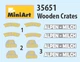 Сборная модель 1/35 деревянные ящики Wooden Crates MiniArt 35651 - изображение 2