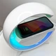 Настільна смарт лампа-нічник G-Smart BT2301, бездротовою зарядкою і Bluetooth-колонкою 3W (GL-White) - зображення 4
