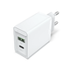 Мережевий зарядний пристрій Vention Two-Port USB(A+C) Wall Charger (18W/20W) EU-Plug White (FBBW0-EU) (FBBW0-EU) - изображение 1