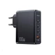 Мережевий зарядний пристрій Usams US-CC163 T50 100W 4 Ports ACCC GaN Fast Charger (EU) Black (CC163TC01) - изображение 1